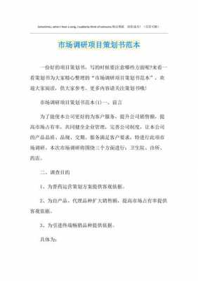 市场分析项目策划书模板_市场分析项目策划书模板范文-第3张图片-马瑞范文网