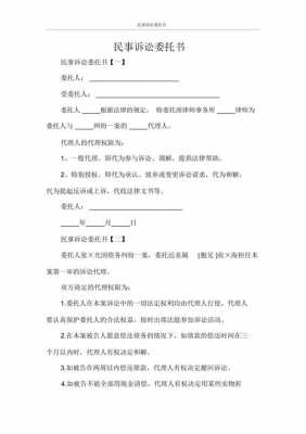  借贷诉讼委托书模板「借贷纠纷委托书范文模版」-第1张图片-马瑞范文网