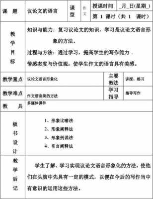 议论文教案万能模板,议论文教案万能模板大全 -第2张图片-马瑞范文网