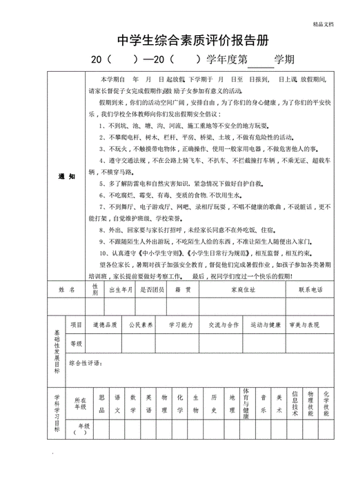 中学学生报告书模板_初中学生报告-第1张图片-马瑞范文网