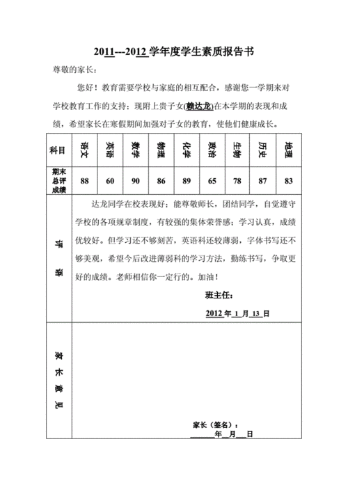 中学学生报告书模板_初中学生报告-第3张图片-马瑞范文网