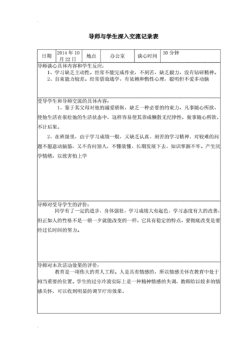 学生交流记录模板_学生交流记录怎么写-第1张图片-马瑞范文网