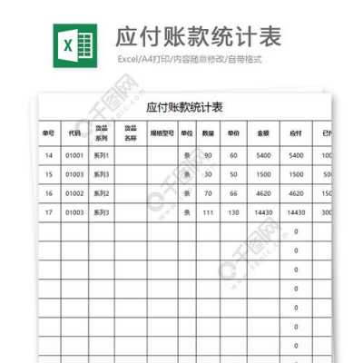 应付账款报表模板（应付账款表格模板）-第3张图片-马瑞范文网