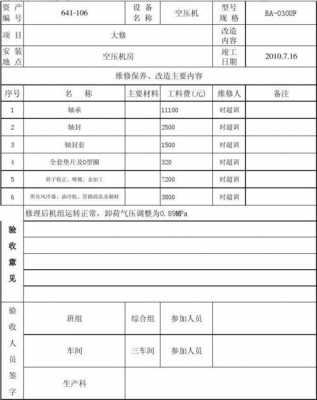 空压机服务单模板（空压机服务方案）-第2张图片-马瑞范文网