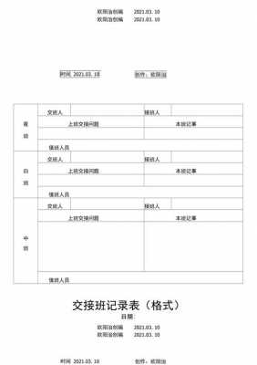 班长交接班记录表-第3张图片-马瑞范文网