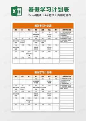 暑期计划表模板大学生-第2张图片-马瑞范文网