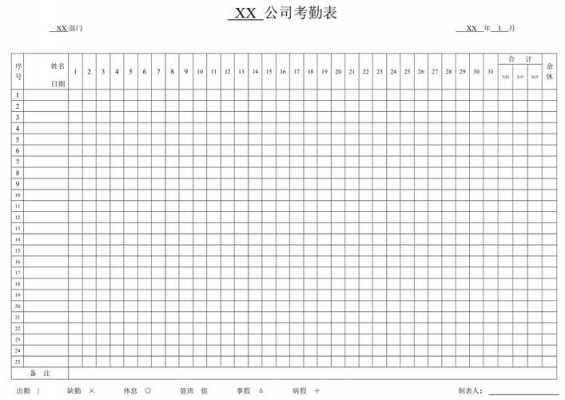 业务考勤表模板-第2张图片-马瑞范文网