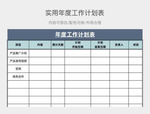 年计划表模板,2024年计划表模板 -第2张图片-马瑞范文网