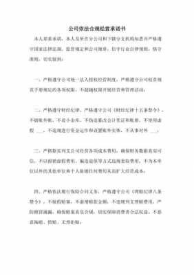 合规经营承诺书模板,合规经营承诺书模板范文 -第2张图片-马瑞范文网