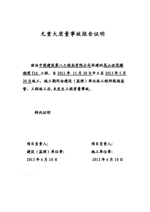 工程质量事故证明模板_工程质量事故证明模板下载-第2张图片-马瑞范文网