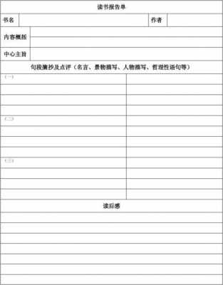  四年级读书汇报单模板「四年级读书汇报单模板怎么写」-第3张图片-马瑞范文网