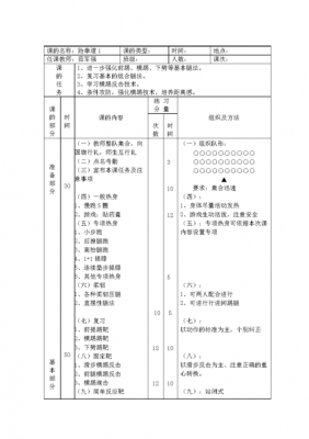 跆拳道教学教案42个-第2张图片-马瑞范文网