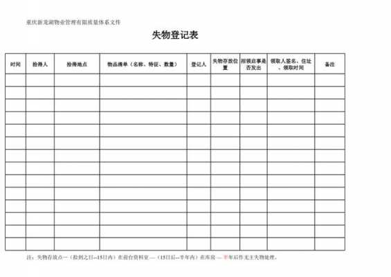 失物招领登记表格模板_失物招领范本-第2张图片-马瑞范文网