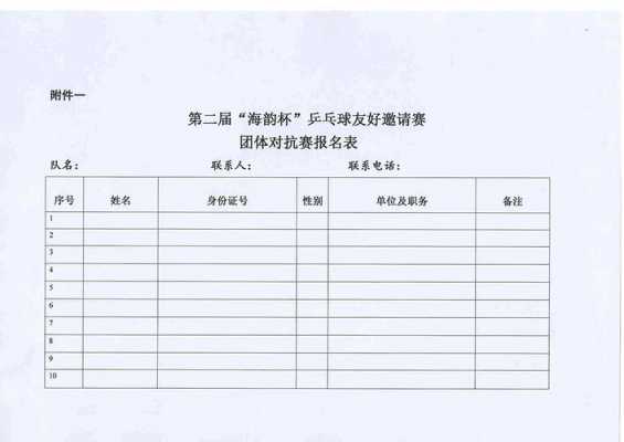 乒乓球比赛报名表模板_乒乓球比赛报名通知范文-第3张图片-马瑞范文网