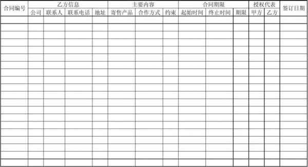 合同统计明细表模板,合同统计表怎么做表 -第2张图片-马瑞范文网