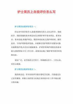 护士简历模板自我评价,护士简历模板自我评价怎么写 -第3张图片-马瑞范文网