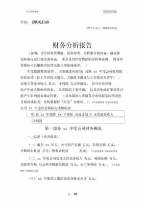 财务报告模板范文_财务报告模板范文图片-第2张图片-马瑞范文网