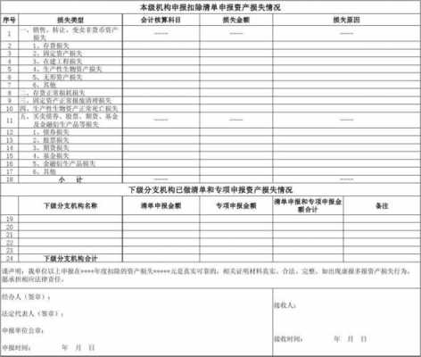  资产损失报告模板「资产损失情况表」-第2张图片-马瑞范文网