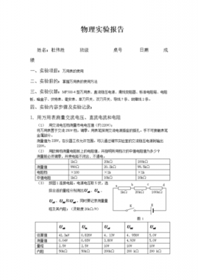 万用表设计报告模板_万用表设计课程设计-第2张图片-马瑞范文网