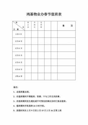 物业值班情况写什么内容 物业值班表模板-第2张图片-马瑞范文网