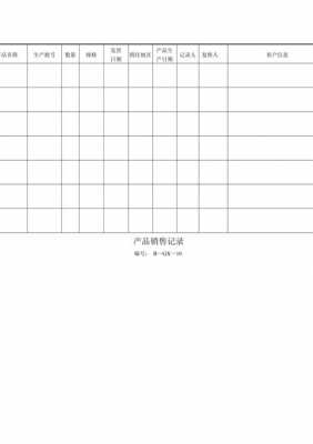 产品销售记录表模板下载-第1张图片-马瑞范文网