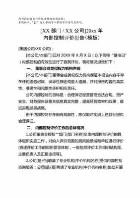 内控自评价工作报告 内控自我评价报告模板-第3张图片-马瑞范文网