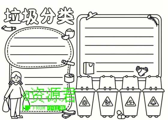 垃圾分类减量手抄报模板图片-第1张图片-马瑞范文网