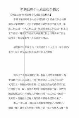 销售助理年度总结报告 销售助理季度汇报模板-第3张图片-马瑞范文网