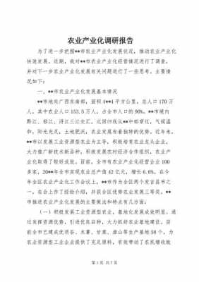 农村农业产业调研模板_农村农业调查报告-第1张图片-马瑞范文网