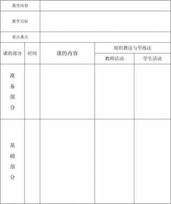  中学表格体育教案模板「中学体育16篇教案」-第3张图片-马瑞范文网