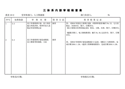 企业三体系审核模板-第3张图片-马瑞范文网