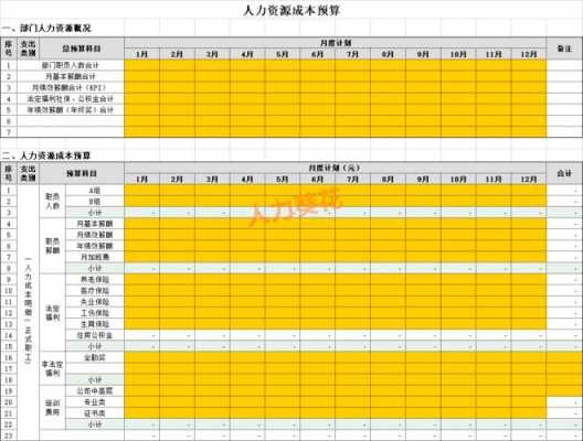 人力资源预算编制 人力资源整体预算模板-第3张图片-马瑞范文网