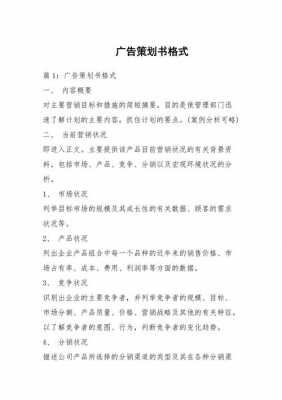 广告方案策划书模板,广告策划方案怎么写 -第2张图片-马瑞范文网