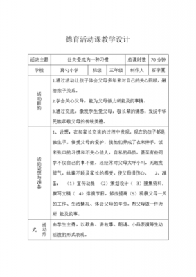 中学德育活动设计-第1张图片-马瑞范文网