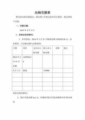 出纳工作交接清单模板范文 出纳工作交接清单模板-第3张图片-马瑞范文网