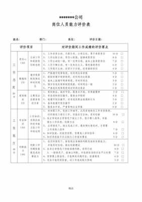 岗位评价模板（岗位评价模板图片）-第1张图片-马瑞范文网