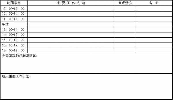 行政日工作报表模板_行政日常工作表-第2张图片-马瑞范文网