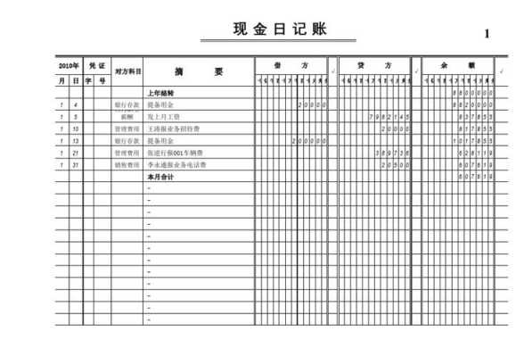 日记账打印到几级科目 带打印版的日记账模板-第2张图片-马瑞范文网