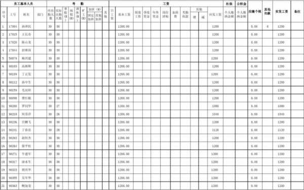  保安员工资表模板「保安员工资发放表」-第2张图片-马瑞范文网