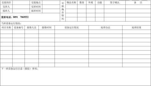 质量交接班记录表模板（质量交接班记录表模板怎么写）-第3张图片-马瑞范文网