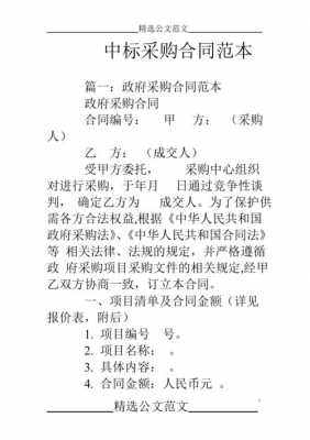 中标采购合同模板,中标采购合同模板范文 -第1张图片-马瑞范文网