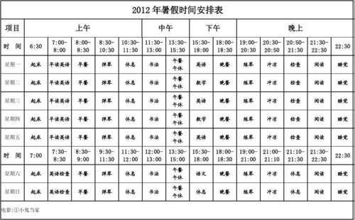 暑假班安排模板_暑假班时间安排-第1张图片-马瑞范文网