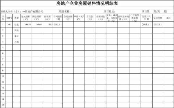 房产销售信息模板_房产销售表格图片大全-第1张图片-马瑞范文网