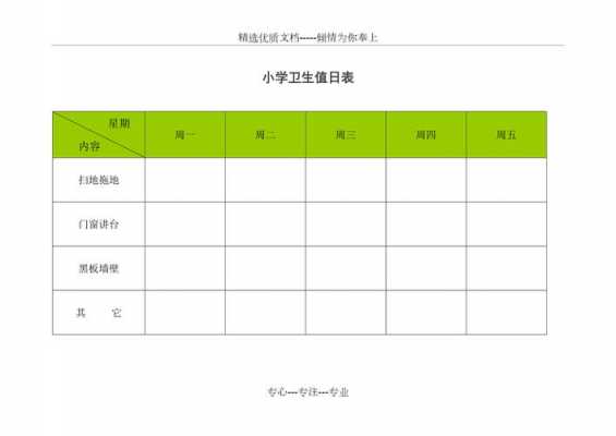 学生卫生值日表模板怎么写 学生卫生值日表模板-第3张图片-马瑞范文网