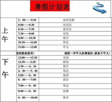 初中生暑假时间规划表图片 初中生暑假模板-第3张图片-马瑞范文网