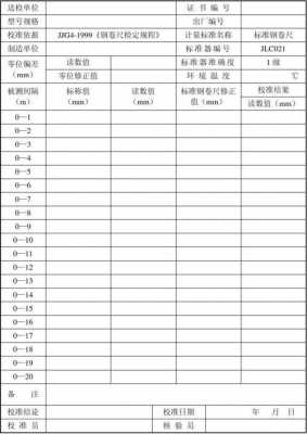 钢卷尺核查记录表模板（钢卷尺标定报告）-第2张图片-马瑞范文网