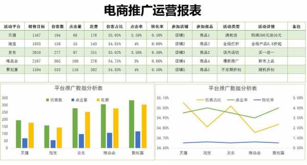 电商运营数据报表模板-第3张图片-马瑞范文网