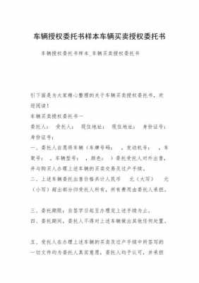 买卖车授权协议书模板_卖车授权委托书签字就可以吗-第2张图片-马瑞范文网