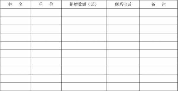 捐款捐物表格模板,捐款明细表格式 -第2张图片-马瑞范文网