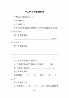 公司贷款借给个人合同模板_公司向个人借贷协议-第2张图片-马瑞范文网